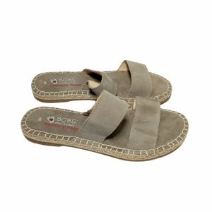 Bobs by Sketchers Womens Taupe Slip On Sandals
